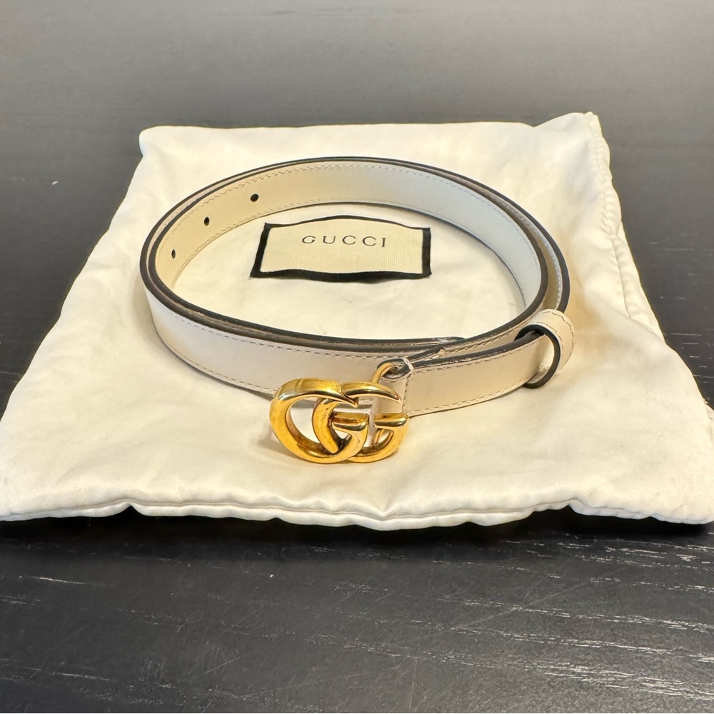 Gucci Marmont Double GG leather belt